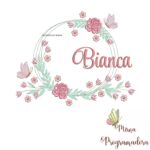 Matriz de Bordado Bianca Moldura Floral