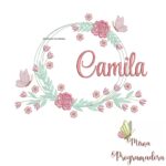 Matriz de Bordado Camila Moldura Floral
