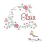 Matriz de Bordado Clara Moldura Floral