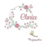 Matriz de Bordado Clarice Moldura Floral