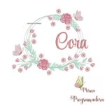 Matriz de Bordado Cora Moldura Floral
