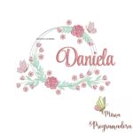 Matriz de Bordado Daniela Moldura Floral