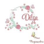 Matriz de Bordado Dilza Moldura Floral