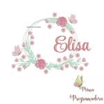 Matriz de Bordado Elisa Moldura Floral