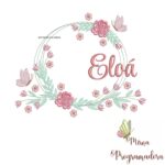 Matriz de Bordado Eloa Moldura Floral