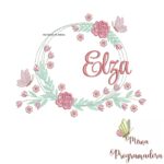Matriz de Bordado Elza Moldura Floral