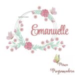 Matriz de Bordado Emanuelle Moldura Floral