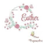 Matriz de Bordado Esther Moldura Floral