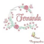 Matriz de Bordado Fernanda Moldura Floral