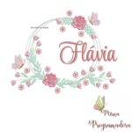Matriz de Bordado Flavia Moldura Floral