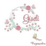 Matriz de Bordado Giseli Moldura Floral