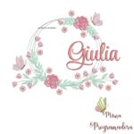 Matriz de Bordado Giulia Moldura Floral