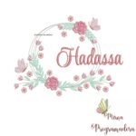 Matriz de Bordado Hadassa Moldura Floral