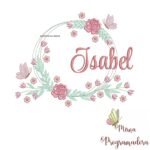 Matriz de Bordado Isabel Moldura Floral