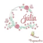 Matriz de Bordado Julia Moldura Floral