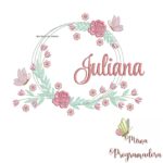 Matriz de Bordado Juliana Moldura Floral