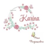 Matriz de Bordado Karina Moldura Floral