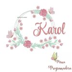 Matriz de Bordado Karol Moldura Floral