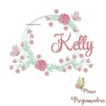 Matriz de Bordado Kelly Moldura Floral