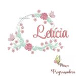 Matriz de Bordado Leticia Moldura Floral