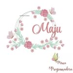 Matriz de Bordado Maju Moldura Floral