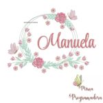 Matriz de Bordado Manuela Moldura Floral