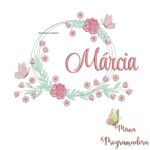 Matriz de Bordado Marcia Moldura Floral