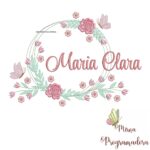 Matriz de Bordado Maria Clara Moldura Floral