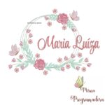 Matriz de Bordado Maria Luiza Moldura Floral
