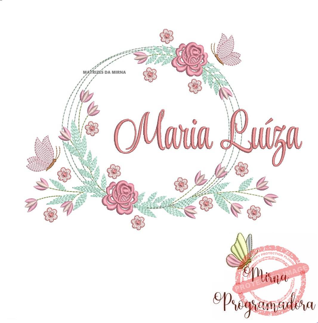 matariz de bordado maria luiza74 Matriz de Bordado Maria Luiza Moldura Floral - Imagem 1