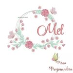Matriz de Bordado Mel Moldura Floral