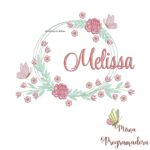 Matriz de Bordado Melissa Moldura Floral