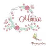 Matriz de Bordado Monica Moldura Floral