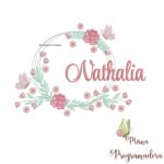 Matriz de Bordado Nathalia Moldura Floral