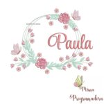 Matriz de Bordado Paula Moldura Floral