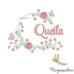 Matriz de Bordado Queila Moldura Floral
