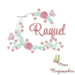 Matriz de Bordado Raquel Moldura Floral