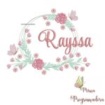 Matriz de Bordado Rayssa Moldura Floral