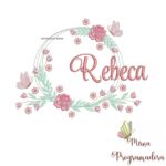 Matriz de Bordado Rebeca Moldura Floral