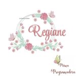 Matriz de Bordado Regiane Moldura Floral