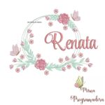 Matriz de Bordado Renata Moldura Floral