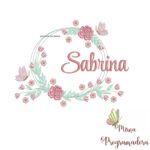 Matriz de Bordado Sabrina Moldura Floral