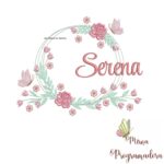 Matriz de Bordado Serena Moldura Floral