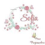 Matriz de Bordado Sofia Moldura Floral