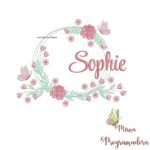 Matriz de Bordado Sophie Moldura Floral