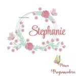 Matriz de Bordado Stephanie Moldura Floral