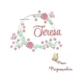 Matriz de Bordado Teresa Moldura Floral