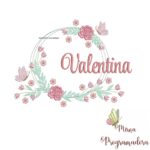 Matriz de Bordado Valentina Moldura Floral