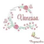 Matriz de Bordado Vanessa Moldura Floral