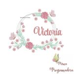 Matriz de Bordado Victoria Moldura Floral